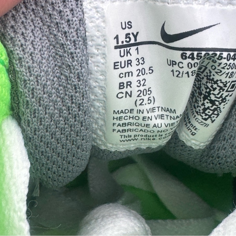 Nike SB Mogan Kids' Gray, Neon Green and Blue Mid Sneakers - Picture 8 of 8